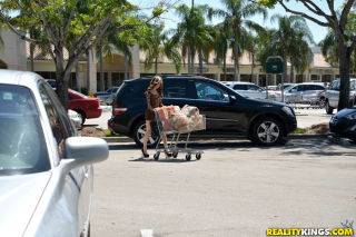 Jeanie was sighted in a grocery store parking lot by levi on nudesceleb.com