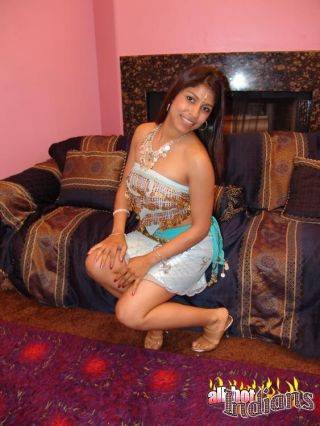 Bosomy indian strips and teases us with her sexy thongs - India on nudesceleb.com