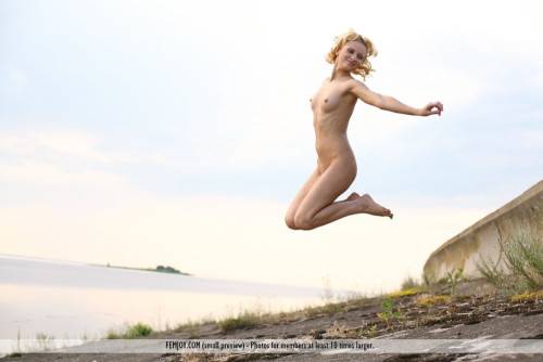 Lena L Loves Summer And That Is Why She Is Gonna Pose Naked Outdoor For The First Time. on nudesceleb.com