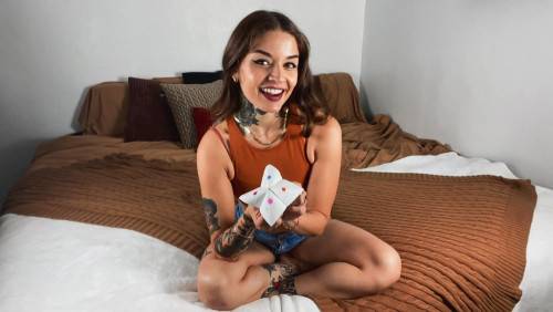 Inked Latina Vanessa Vega Masturbates In Bed on nudesceleb.com