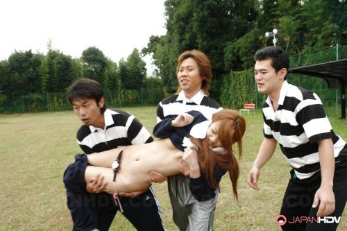 Sylphlike japanese red-haired milf An Umemiya in panties in superb gangbang outdoor - Japan on nudesceleb.com