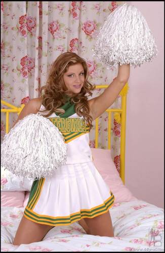 Smutty Cheerleader Monica Sweetheart Exposes Her Slit While Sucking The Cum Out Of Cock on nudesceleb.com