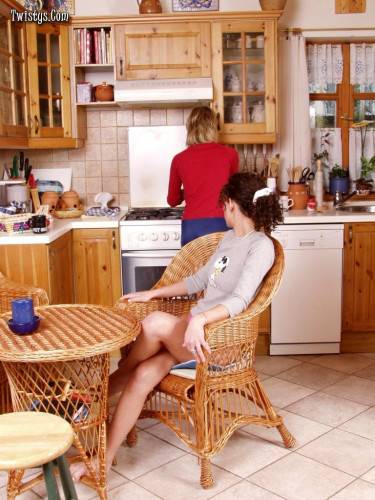 Sandra And Her Girlfriend Have Breakfast In The Kitchen Eating Each Other Pussies. on nudesceleb.com