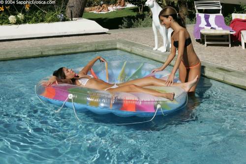 Wet Bikini Girls Jackie Sapphic And Lucy Lee Have Fun Licking Each Others Asses In The Sun on nudesceleb.com