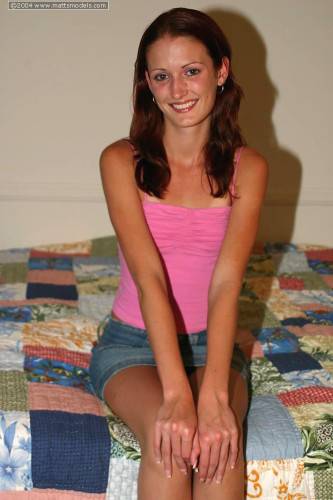 Skinny Flat Chested Brunette Hailey Young Gets Fully Nude And Shows Her Tan Lines on nudesceleb.com