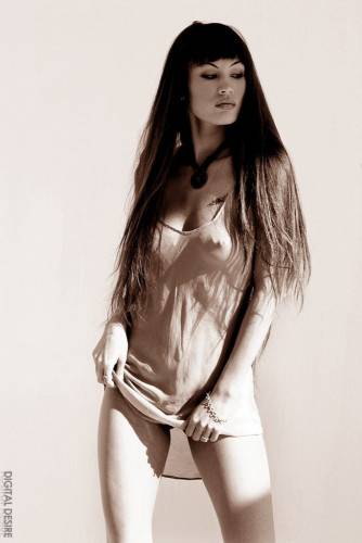 Slim Long Haired Asian Model Jade Hsu Introduces Herself In These Beautiful Black And White Images on nudesceleb.com