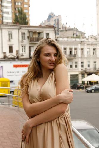 Russian babe Regan Budimir sexy on the streets - Russia on nudesceleb.com