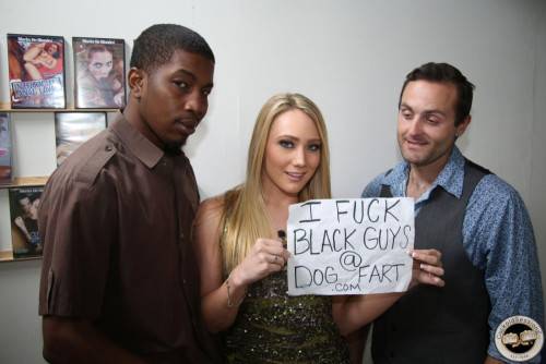 Vicious Chick Kaylee Evans Is Sitting At The Glory Hole And Swallowing Big Black Rod on nudesceleb.com