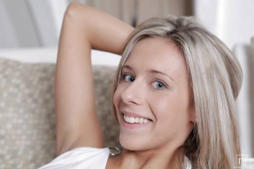 Slim teen Tracy Smile in hot panties showing big titties and jerking off on nudesceleb.com