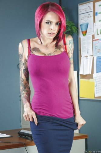 Glamorous american milf Anna Bell Peaks in sexy undies exposes big titties and spreads her legs in office - Usa on nudesceleb.com