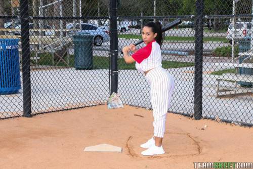 Busty Baseball Babe on nudesceleb.com