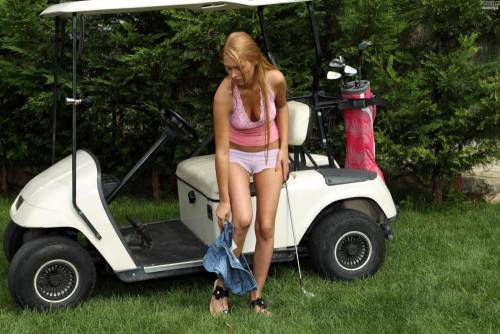 Insated Of Playing Golf This Nasty Girl Antonya Is Having Raunchy Lesbian Fuck On The Field on nudesceleb.com