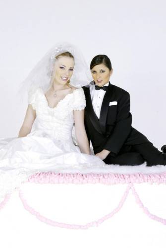 Art Photos Of Charisma Cole And Felix Vicious Posing As A Bride And A Groom on nudesceleb.com