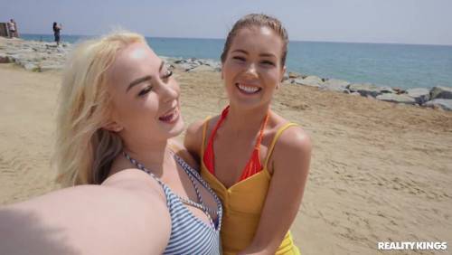 Lisi Kitty And Mary Rock Make Love On The Beach on nudesceleb.com