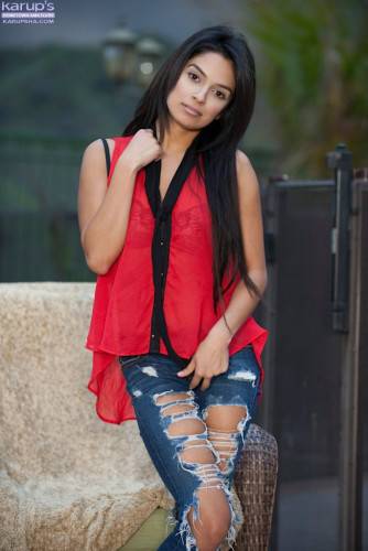 Jasmine Rain Is A Latina Honey Ready To Show Off Her Soft Skin For The Cam. on nudesceleb.com