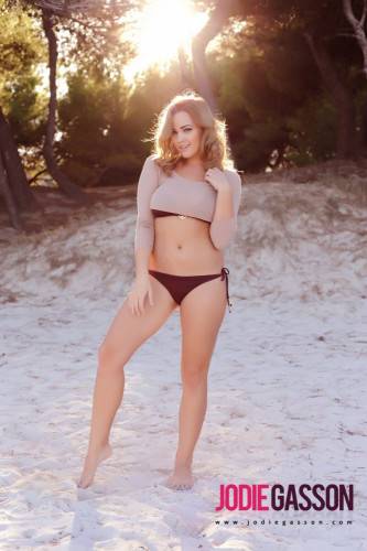For Jodie Gasson There Is No Better Place To Be Naked Than On The Beach. on nudesceleb.com