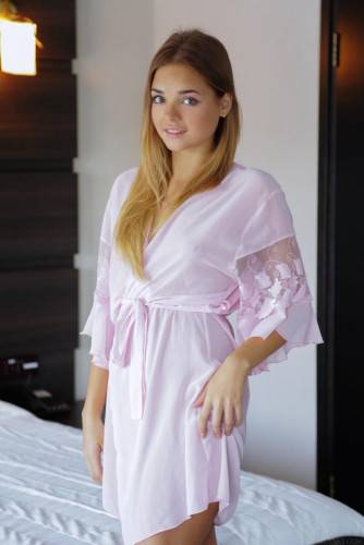 Colleen A Is Taking Off Her Silk Robe And Awaking Sexual Desires With Fresh And Smooth Body Shape on nudesceleb.com