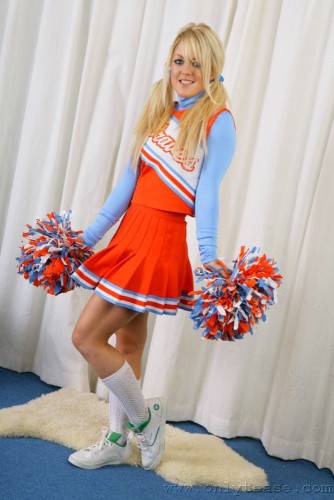 Sexy Cheer Girl Tanya P Poses In Her Cheerleader Uniform And Shows Her Panties on nudesceleb.com