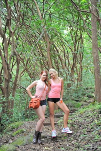 Lena Nicole And Her Sweet Girlfriend Melody Jordan Go To The Woods And Play With Their Slits There - Jordan on nudesceleb.com