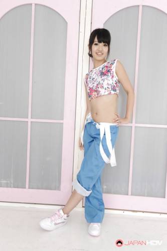 Cute asian teens posing in jeans on camera - Japan on nudesceleb.com