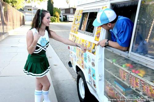Nasty Cheerleader Courtney James Gets Filled With Long Cock In The Ice Cream Van on nudesceleb.com
