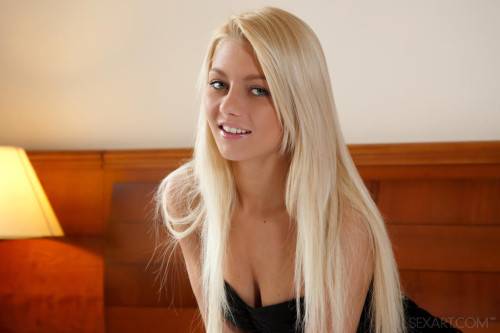 Sylphlike czech blonde teen Pinky June uncovers small tits and jerks off - Czech Republic on nudesceleb.com