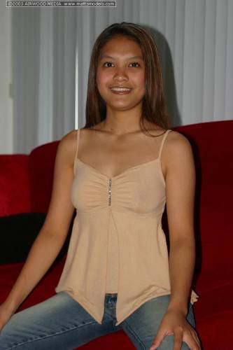 Asian Sweetie Kat Young Strips Nude And Shows Her Bare Pussy With Alluring Smile On Her Cute Face on nudesceleb.com