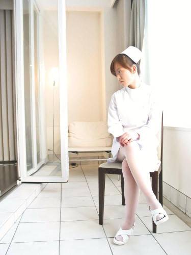 Asian Cutie Miina Minamoto Wears A Hot Nurses Uniform With Sexy Stockings And Plays With Herself on nudesceleb.com