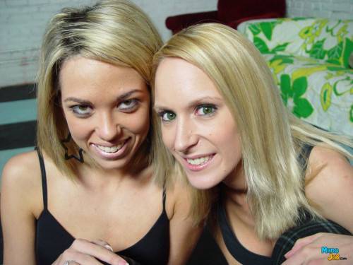 Two Naked Blondes With Small Tits And Smooth Pussies Jenny Hendrix And Eerin Moore Stroke Cock POV on nudesceleb.com