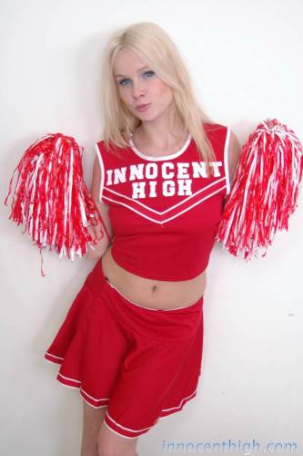 Blonde Cutie Kylee Reese Takes Off Her Red Cheerleader Uniform Then Gets Banged By Four Eyed Teacher on nudesceleb.com
