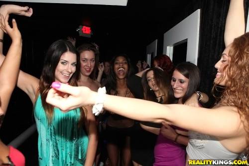 Excellent milf beauties Cindy Starfall, Stella May and Belle Sparkles in awesome orgy in the night club on nudesceleb.com