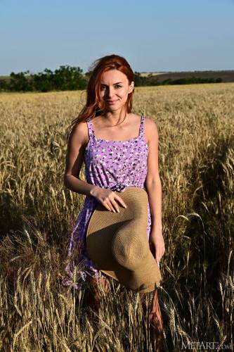 Tisha Seductive Beauty Is Soon Naked Among The Wheat - Ukraine on nudesceleb.com